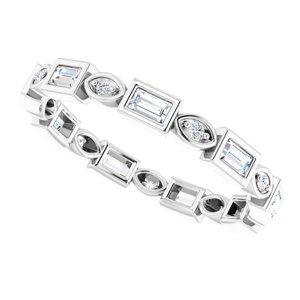 Accented Bezel-Set Eternity Band