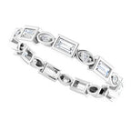 Accented Bezel-Set Eternity Band