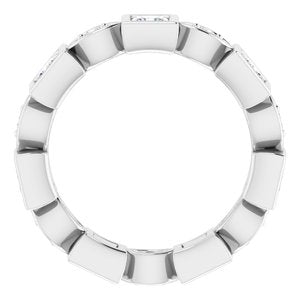 Accented Bezel-Set Eternity Band