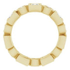 Accented Bezel-Set Eternity Band
