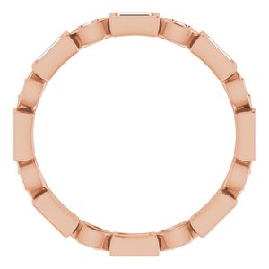 Accented Bezel-Set Eternity Band