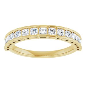 Scalloped Channel-Set Anniversary Band