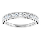Scalloped Channel-Set Anniversary Band