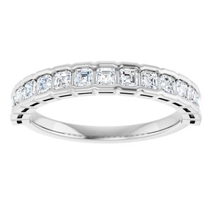 Scalloped Channel-Set Anniversary Band
