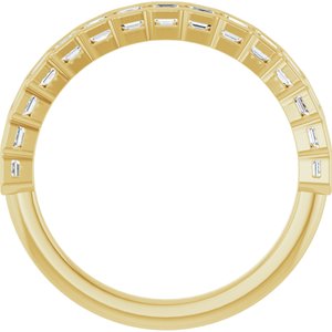 Scalloped Channel-Set Anniversary Band
