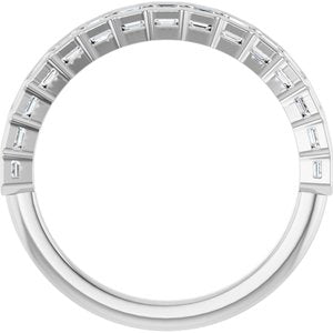 Scalloped Channel-Set Anniversary Band