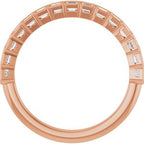 Scalloped Channel-Set Anniversary Band