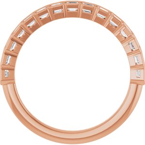 Scalloped Channel-Set Anniversary Band