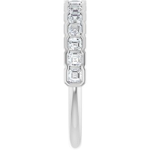 Scalloped Channel-Set Anniversary Band