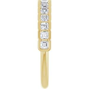 Scalloped Channel-Set Anniversary Band