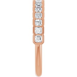 Scalloped Channel-Set Anniversary Band