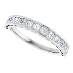 Scalloped Channel-Set Anniversary Band