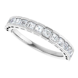 Scalloped Channel-Set Anniversary Band