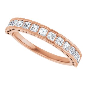 Scalloped Channel-Set Anniversary Band
