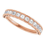 Scalloped Channel-Set Anniversary Band