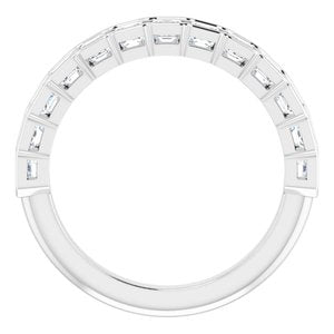 Scalloped Channel-Set Anniversary Band