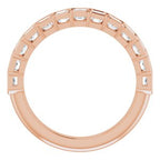 Scalloped Channel-Set Anniversary Band