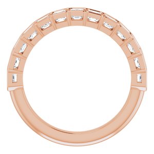 Scalloped Channel-Set Anniversary Band