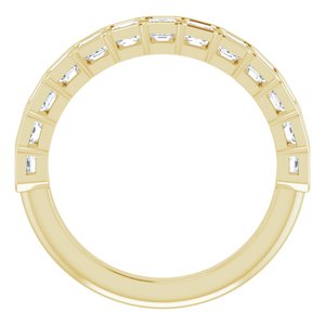 Scalloped Channel-Set Anniversary Band