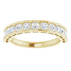 Scalloped Channel-Set Anniversary Band