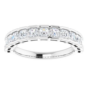 Scalloped Channel-Set Anniversary Band
