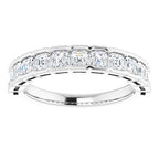 Scalloped Channel-Set Anniversary Band
