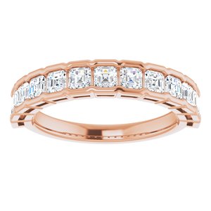Scalloped Channel-Set Anniversary Band