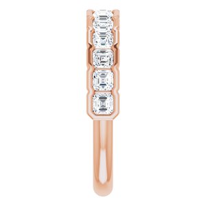 Scalloped Channel-Set Anniversary Band