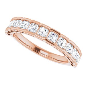 Scalloped Channel-Set Anniversary Band