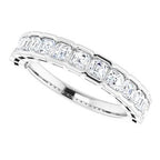 Scalloped Channel-Set Anniversary Band