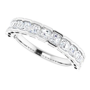 Scalloped Channel-Set Anniversary Band