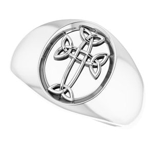 Celtic-Inspired Cross Ring