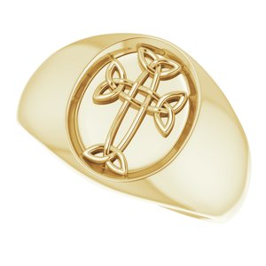 Celtic-Inspired Cross Ring
