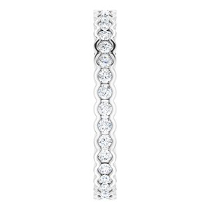 Scalloped Channel-Set Eternity Band