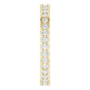 Scalloped Channel-Set Eternity Band