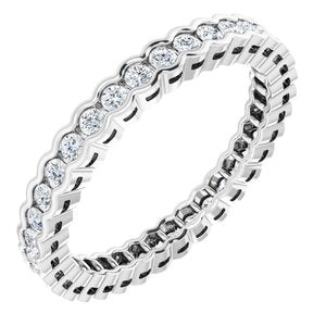 Scalloped Channel-Set Eternity Band