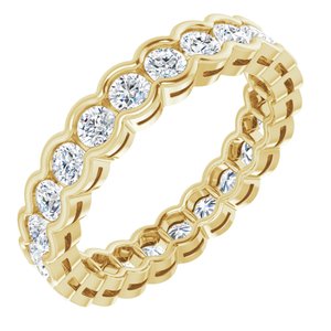 Scalloped Channel-Set Eternity Band