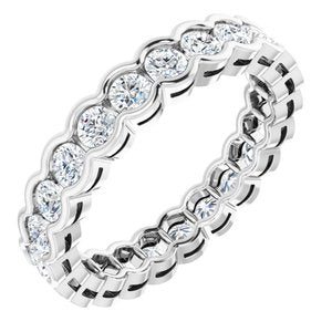 Scalloped Channel-Set Eternity Band