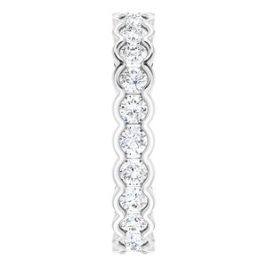 Scalloped Channel-Set Eternity Band