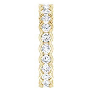 Scalloped Channel-Set Eternity Band