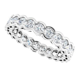 Scalloped Channel-Set Eternity Band