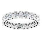 Scalloped Channel-Set Eternity Band