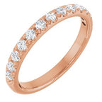 French-Set Accented Engagement Ring or Band
