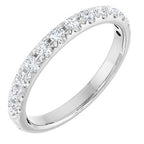 French-Set Accented Engagement Ring or Band