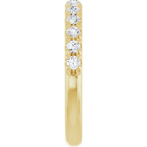 French-Set Accented Engagement Ring or Band