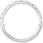French-Set Accented Engagement Ring or Band