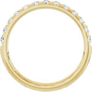 French-Set Accented Engagement Ring or Band