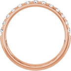 French-Set Accented Engagement Ring or Band