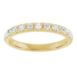 French-Set Accented Engagement Ring or Band