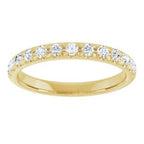 French-Set Accented Engagement Ring or Band